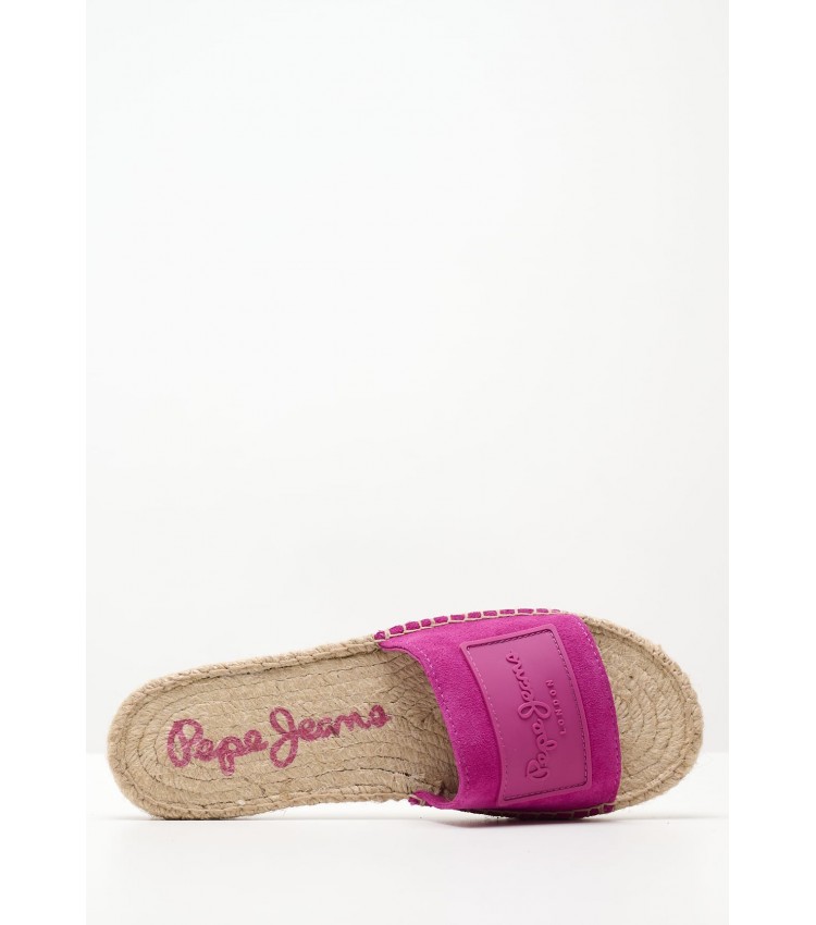 Women Flats Siva.Berry Pink Buckskin Pepe Jeans