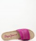 Women Flats Siva.Berry Pink Buckskin Pepe Jeans