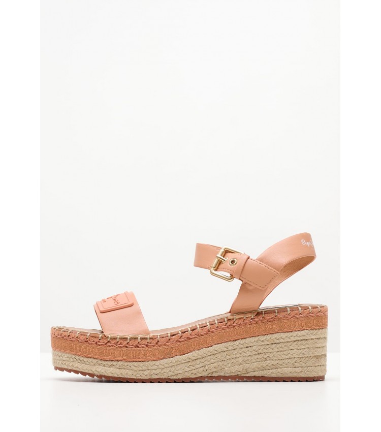 Women Platforms Low Witney.Brand Orange ECOleather Pepe Jeans