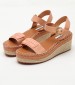 Women Platforms Low Witney.Brand Orange ECOleather Pepe Jeans