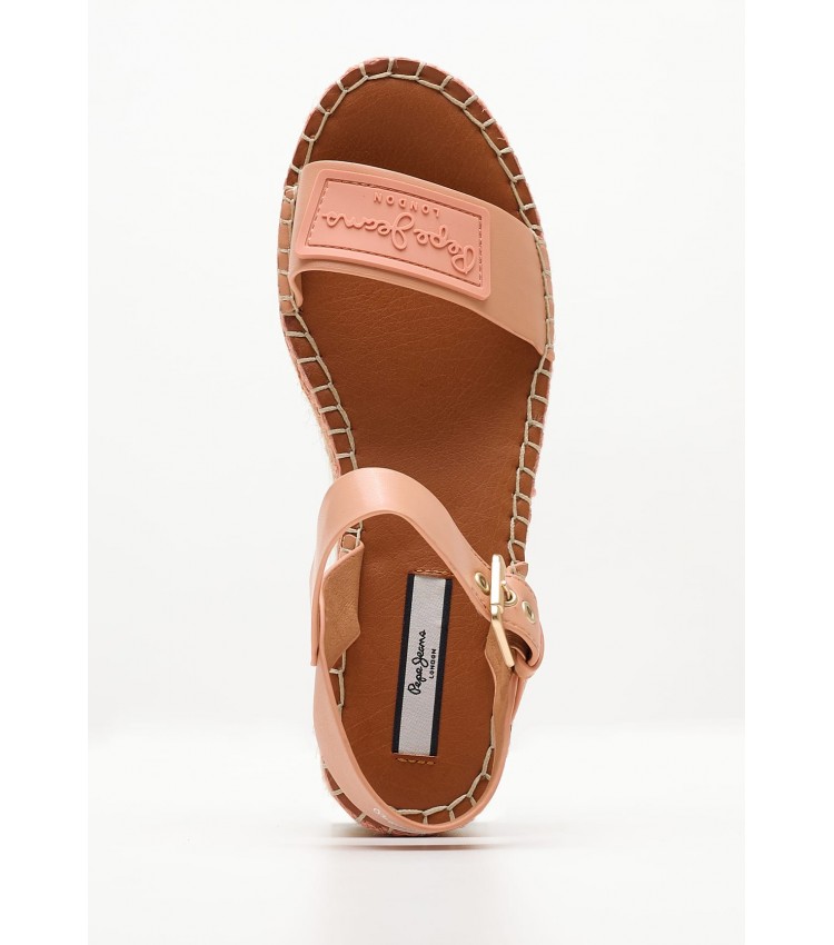 Women Platforms Low Witney.Brand Orange ECOleather Pepe Jeans