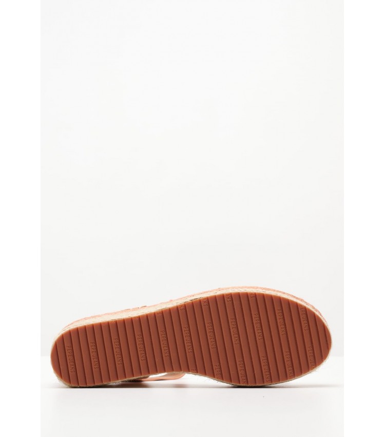 Women Platforms Low Witney.Brand Orange ECOleather Pepe Jeans