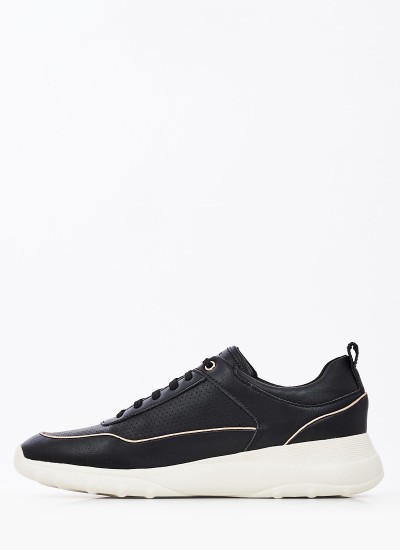 Γυναικεία Παπούτσια Casual Alleniee.Eco Μαύρο ECOleather Geox