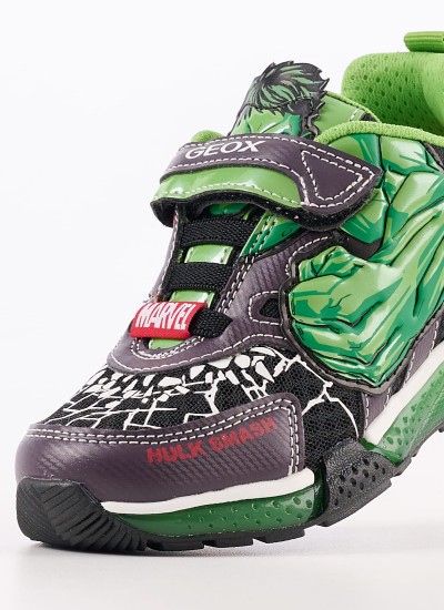 Παιδικά Παπούτσια Casual Bayonyc.Hulk Πράσινο ECOleather Geox