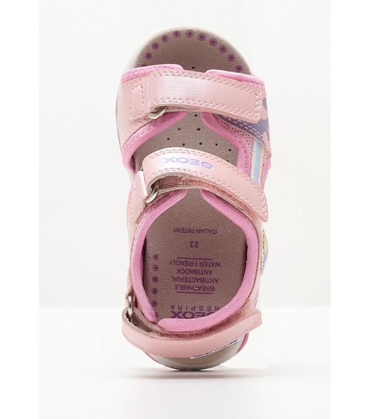 Kids Flip Flops & Sandals Bs.Flaffee Pink ECOleather Geox