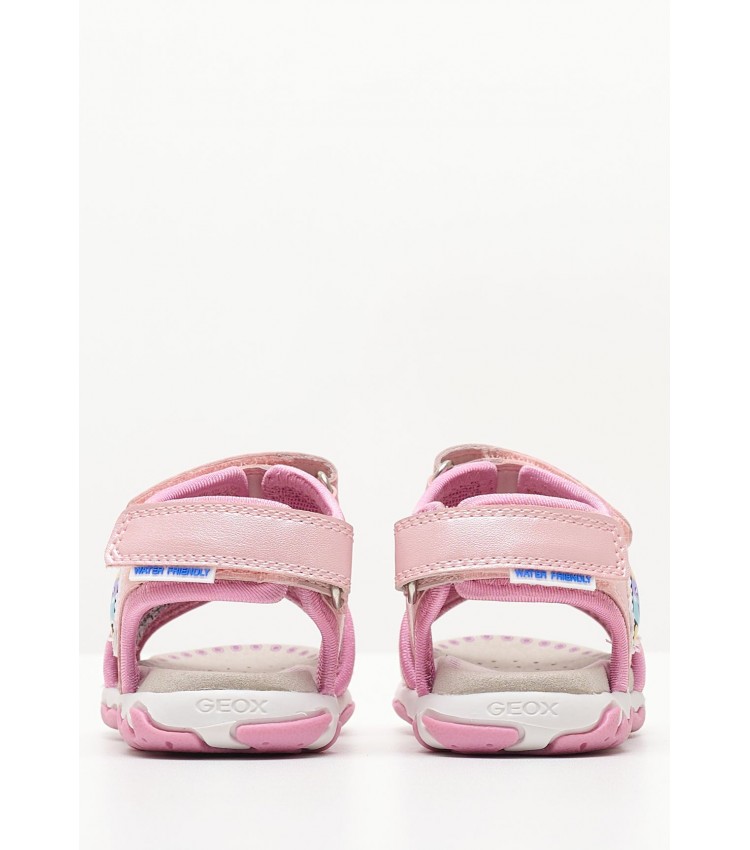 Kids Flip Flops & Sandals Bs.Flaffee Pink ECOleather Geox