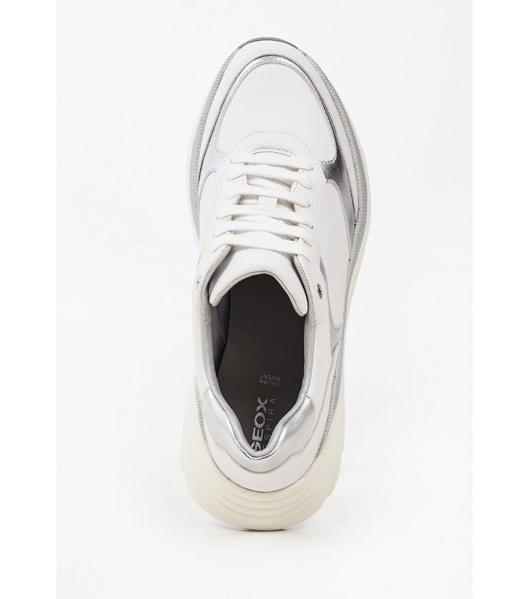 Women Casual Shoes Diamanta.A White Leather Geox