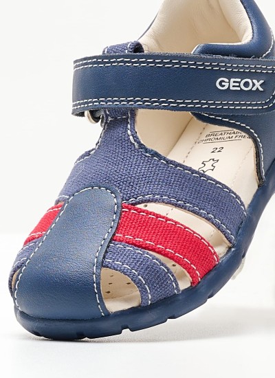 Παιδικές Σαγιονάρες & Πέδιλα Elthan.Bc Σκούρο Μπλε ECOleather Geox