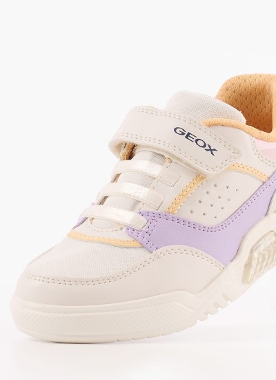 Παιδικά Παπούτσια Casual Illuminus Άσπρο ECOleather Geox