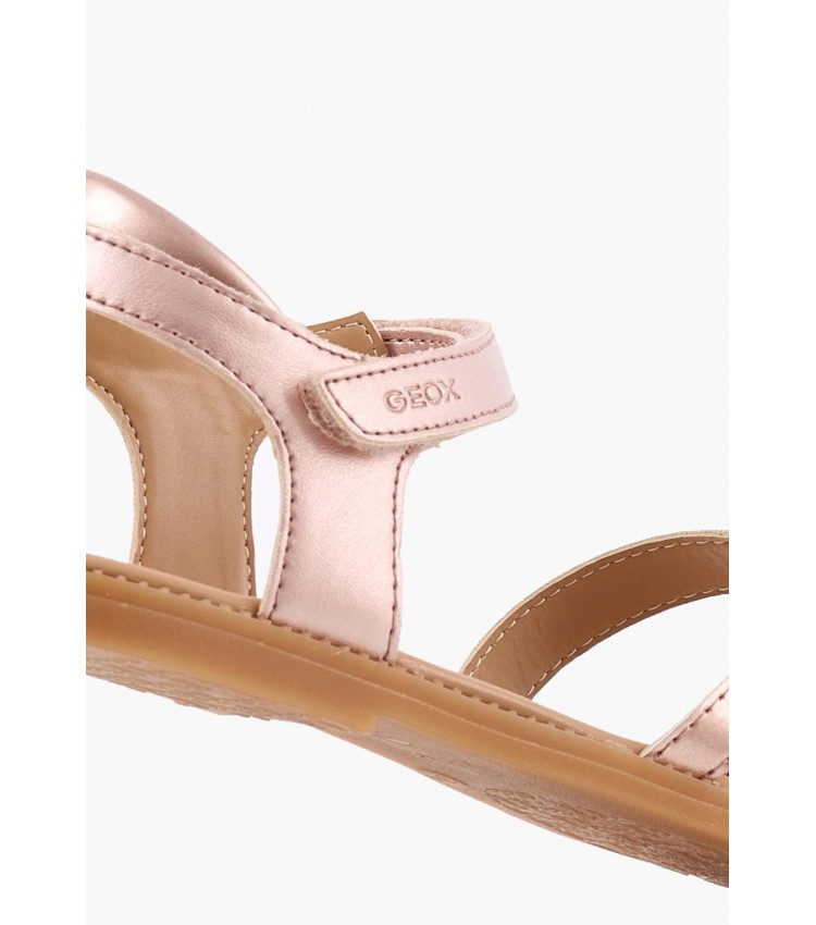 Kids Flip Flops & Sandals Karyl Pink ECOleather Geox