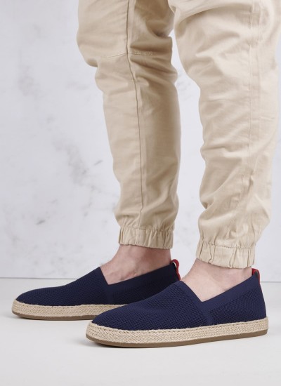 Men Espadrilles Th.Denim Blue Fabic Tommy Hilfiger