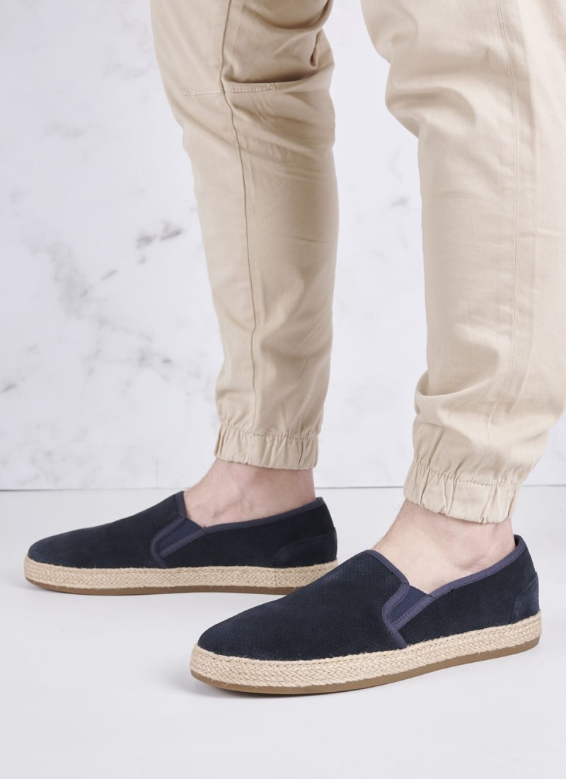 Men Espadrilles from the Geox brand Pantelleria Blue Nubuck