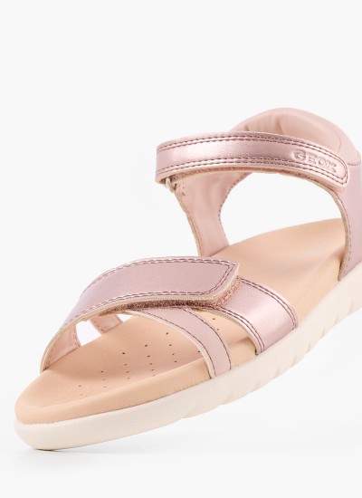 Παιδικές Σαγιονάρες & Πέδιλα Soleima Ροζ ECOleather Geox