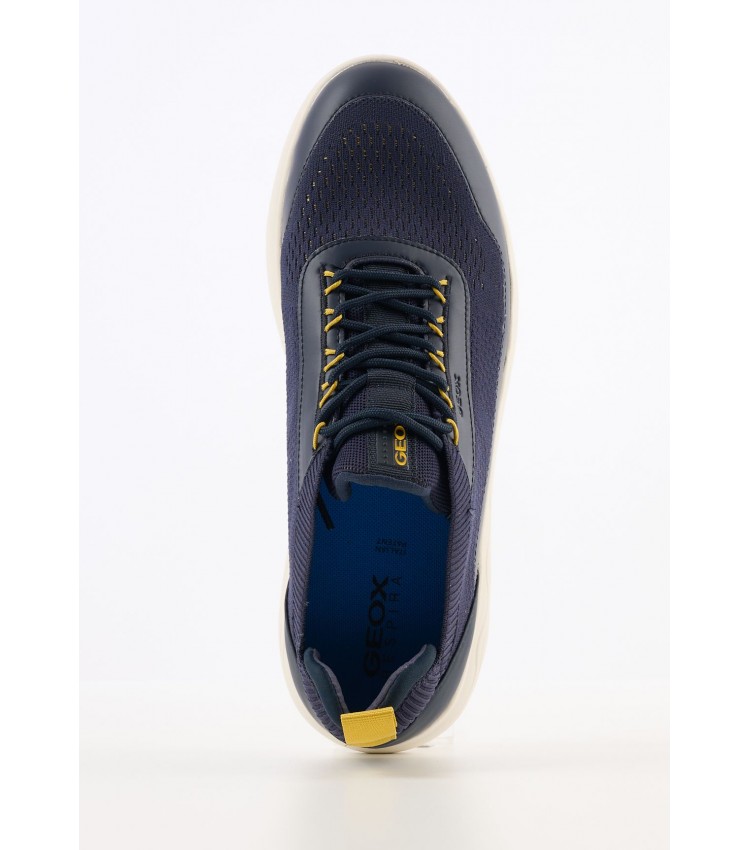 Men Casual Shoes Spherica.23 Blue Fabric Geox