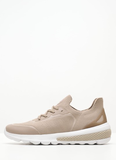 Γυναικεία Παπούτσια Casual Spherica.Actif Μπεζ Ύφασμα Geox