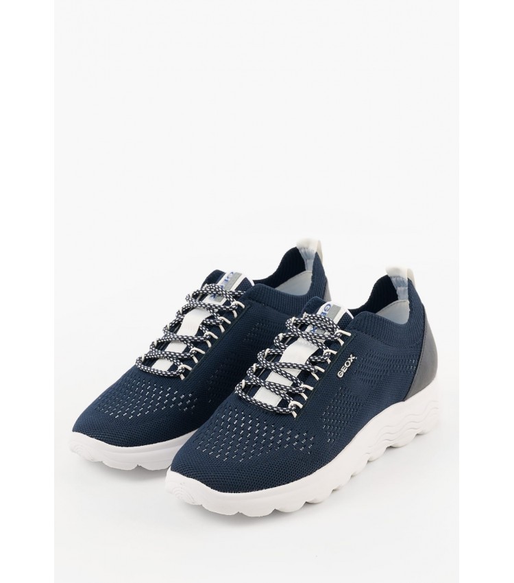 Women Casual Shoes Spherica.A Blue Fabric Geox