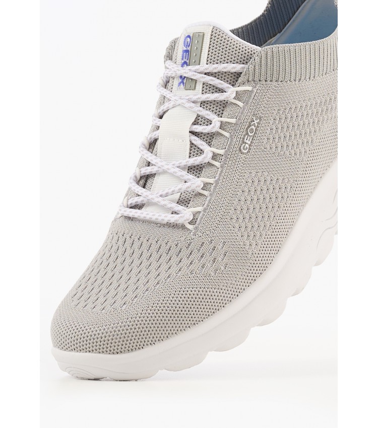 Women Casual Shoes Spherica.A Grey Fabric Geox