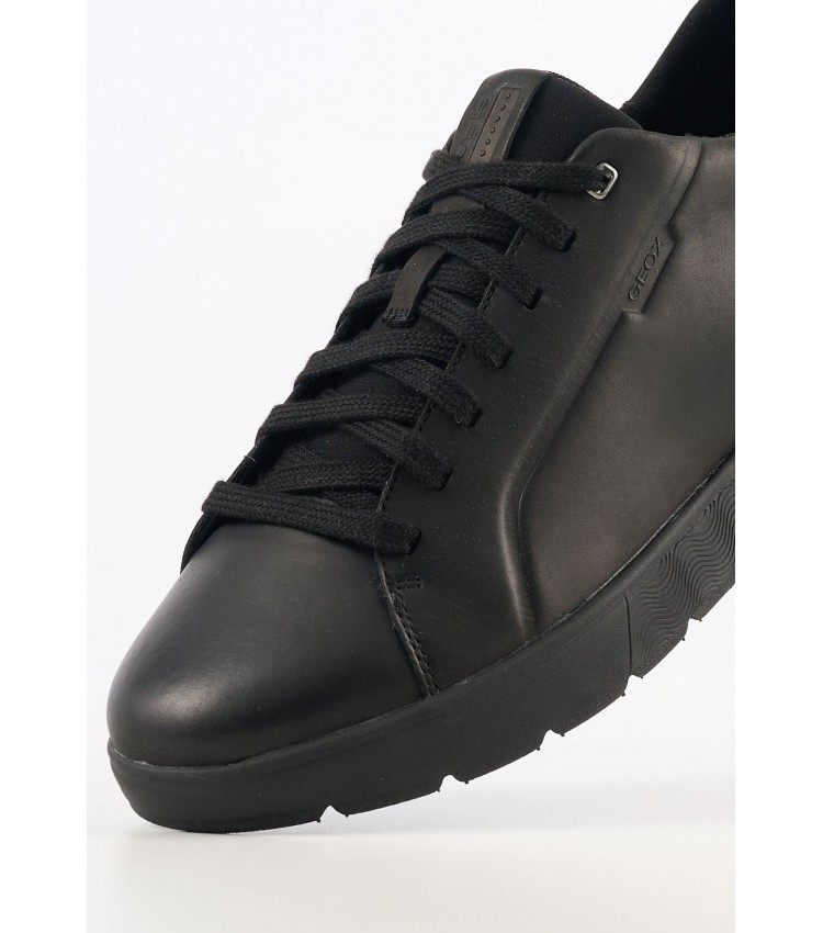 Men Casual Shoes Spherica.Ec4 Black Leather Geox