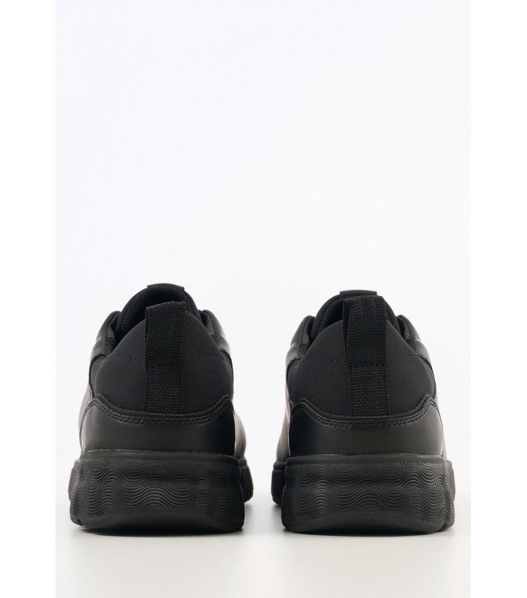 Ανδρικά Παπούτσια Casual Spherica.Ec4 Μαύρο Δέρμα Geox