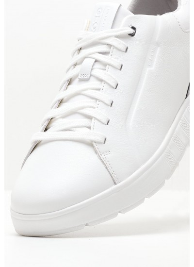 Ανδρικά Παπούτσια Casual Spherica.Ec4 Άσπρο Δέρμα Geox