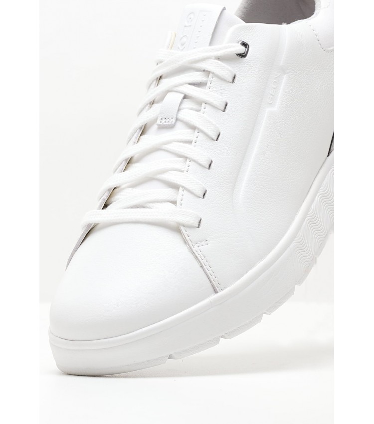 Men Casual Shoes Spherica.Ec4 White Leather Geox