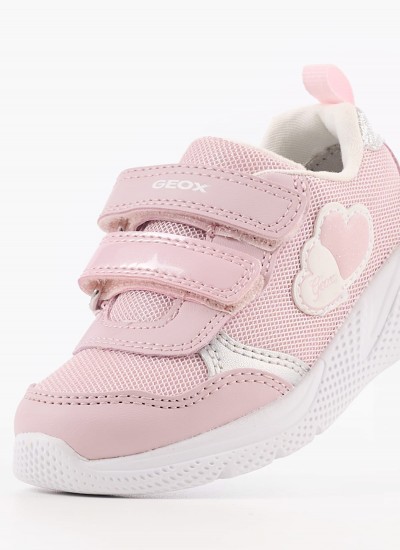 Παιδικά Παπούτσια Casual Sprintye.Baby Ροζ ECOleather Geox
