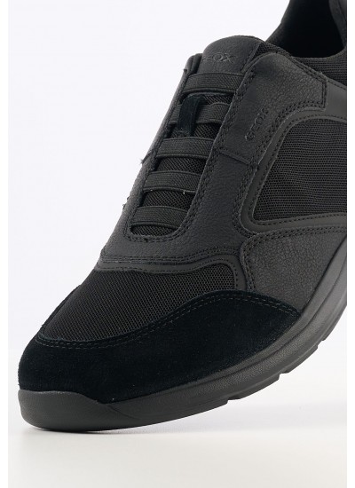 Men Casual Shoes U.Damiano.B Black ECOleather Geox