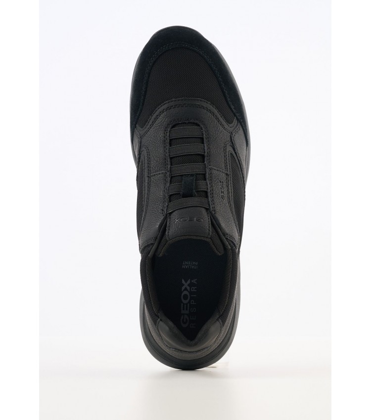 Men Casual Shoes U.Damiano.B Black ECOleather Geox