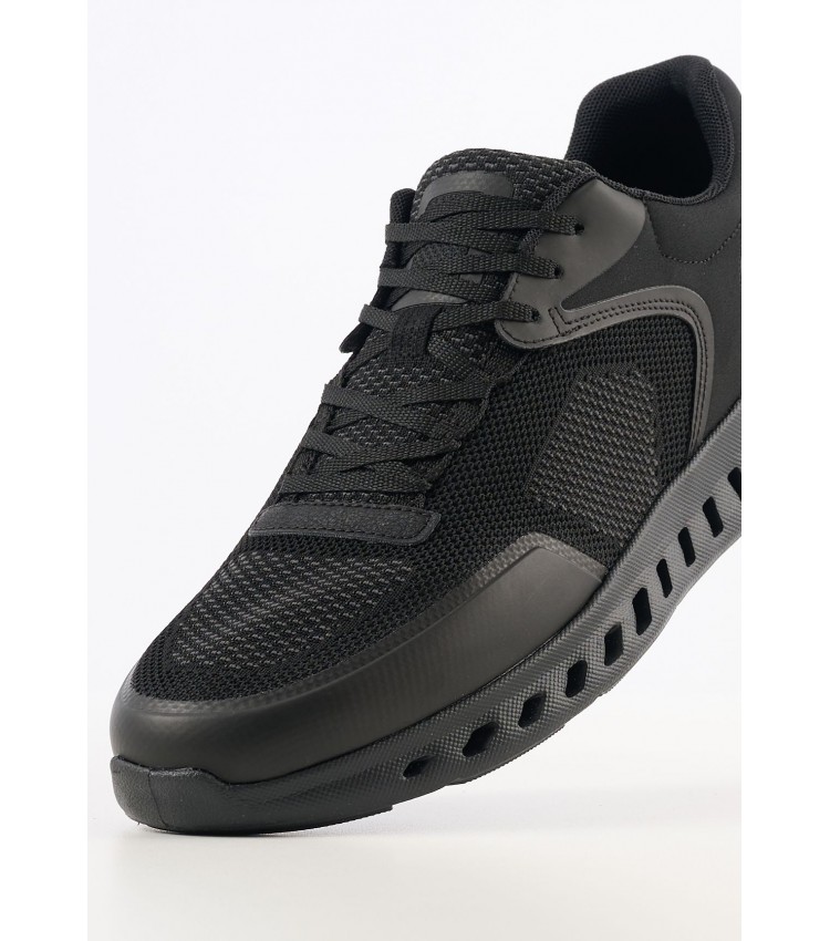 Men Casual Shoes U.Outstream Black Fabric Geox