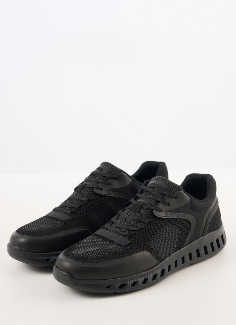 Men Casual Shoes from the Geox brand U.Outstream Black Fabric
