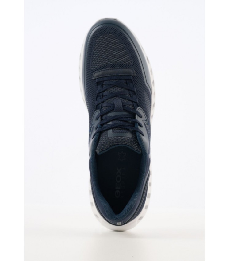 Men Casual Shoes U.Outstream Blue Fabric Geox