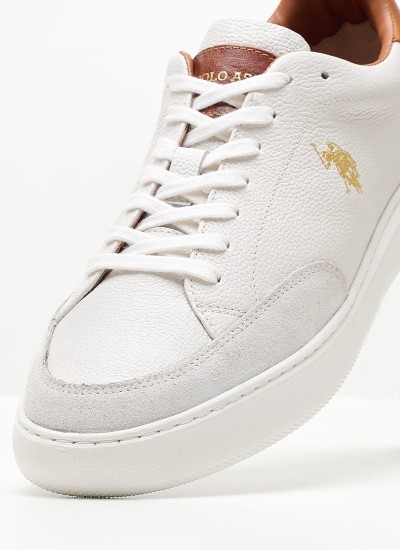 Ανδρικά Παπούτσια Casual Cryme005 Άσπρο Δέρμα Καστόρι U.S. Polo Assn.