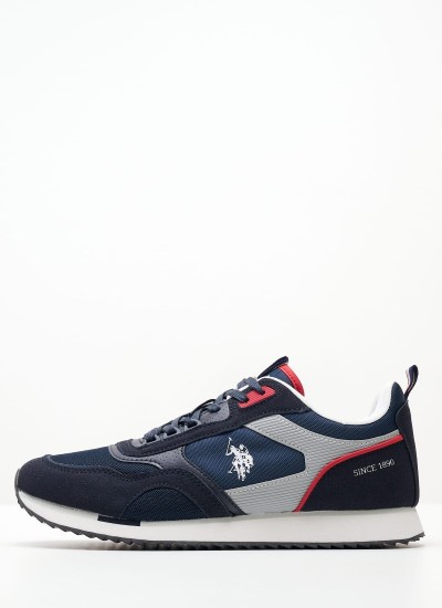 Ανδρικά Παπούτσια Casual Ethan001 Μπλε Ύφασμα U.S. Polo Assn.