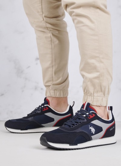 Ανδρικά Παπούτσια Casual Ethan001 Μπλε Ύφασμα U.S. Polo Assn.