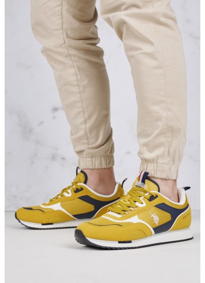 Ανδρικά Παπούτσια Casual Ethan001 Κίτρινο 'Υφασμα U.S. Polo Assn.