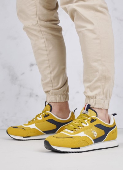 Ανδρικά Παπούτσια Casual Ethan001 Κίτρινο 'Υφασμα U.S. Polo Assn.