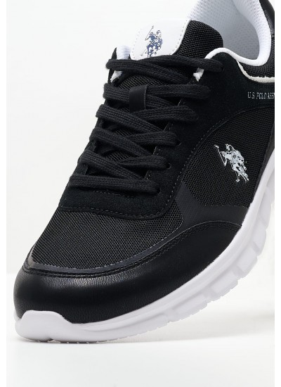 Men Casual Shoes Gary002 Black Fabric U.S. Polo Assn.