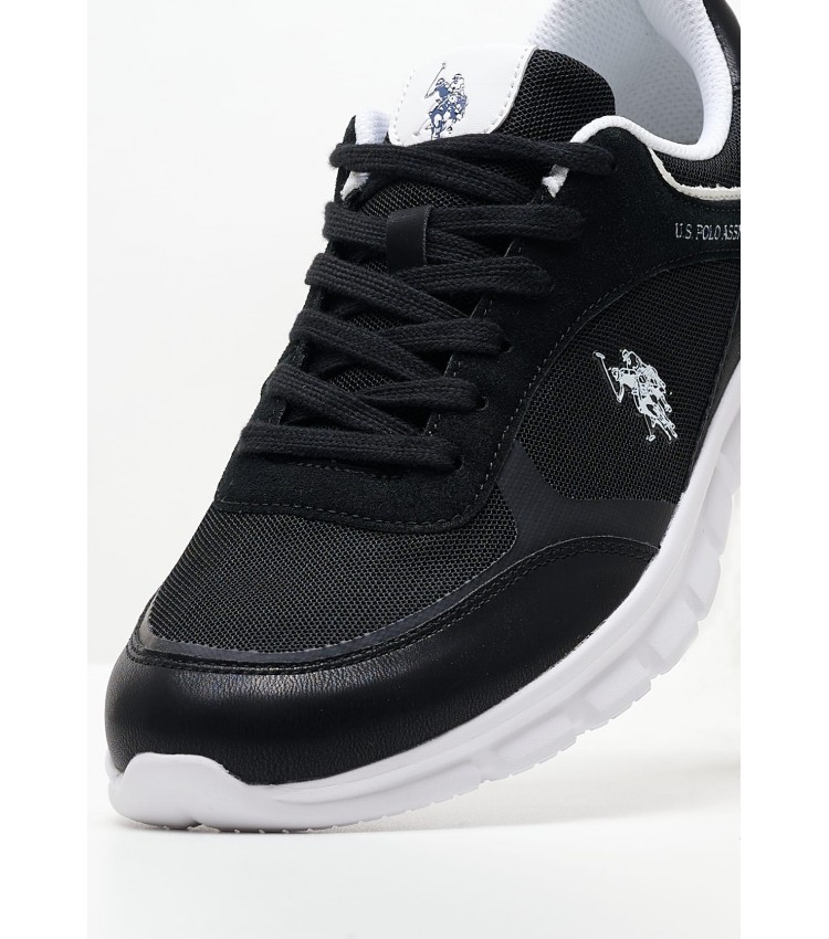 Men Casual Shoes Gary002 Black Fabric U.S. Polo Assn.