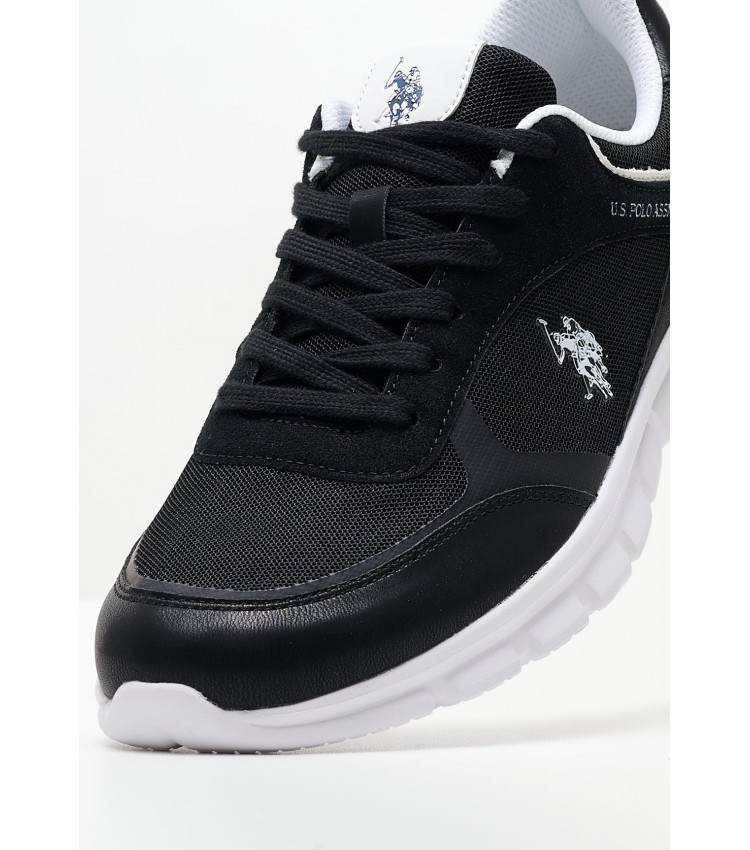 Men Casual Shoes Gary002 Black Fabric U.S. Polo Assn.