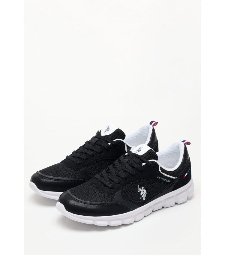 Men Casual Shoes Gary002 Black Fabric U.S. Polo Assn.