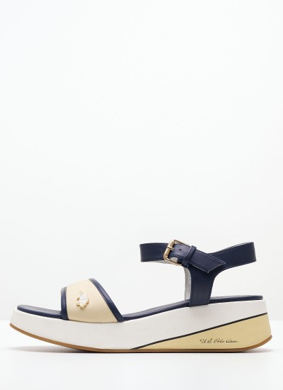 Γυναικεία Πέδιλα Glory002 Μπλε ECOleather U.S. Polo Assn.