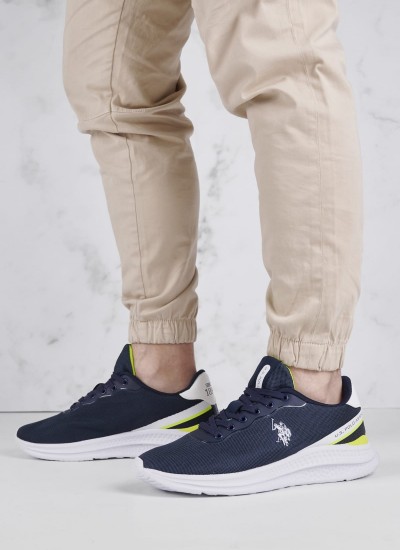 Ανδρικά Παπούτσια Casual Kaleb Μπλε Ύφασμα U.S. Polo Assn.