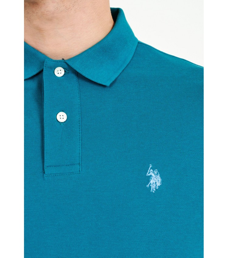 Men T-Shirts King.N Green Cotton U.S. Polo Assn.