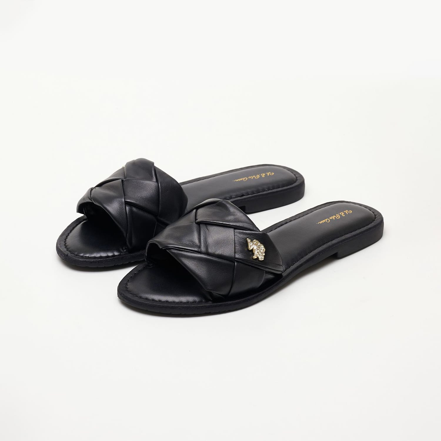 Γυναικεία Flats Linda003 Μαύρο Δέρμα U.S. Polo Assn. Γυναικεία Flats Linda003 Μαύρο Δέρμα U.S. Polo Assn.