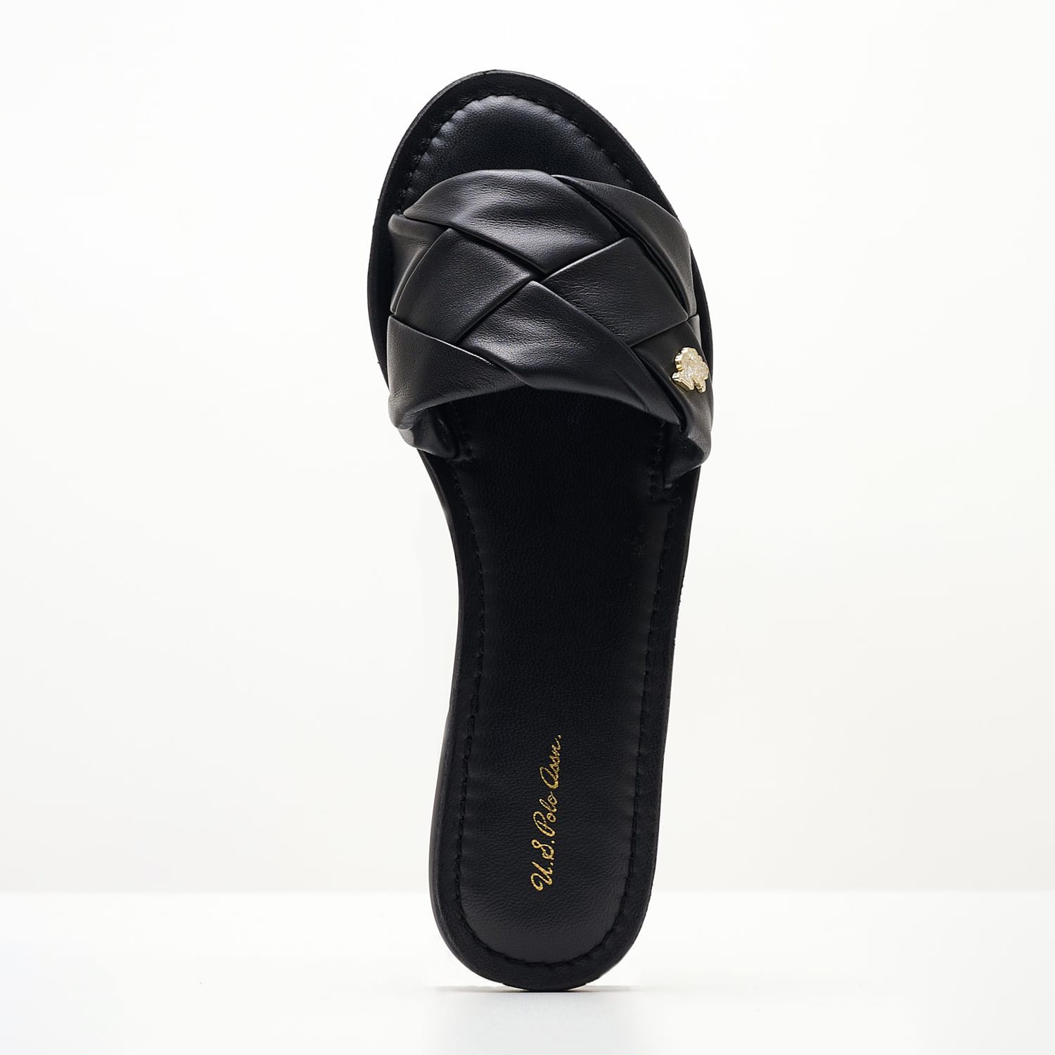 Γυναικεία Flats Linda003 Μαύρο Δέρμα U.S. Polo Assn. Γυναικεία Flats Linda003 Μαύρο Δέρμα U.S. Polo Assn.