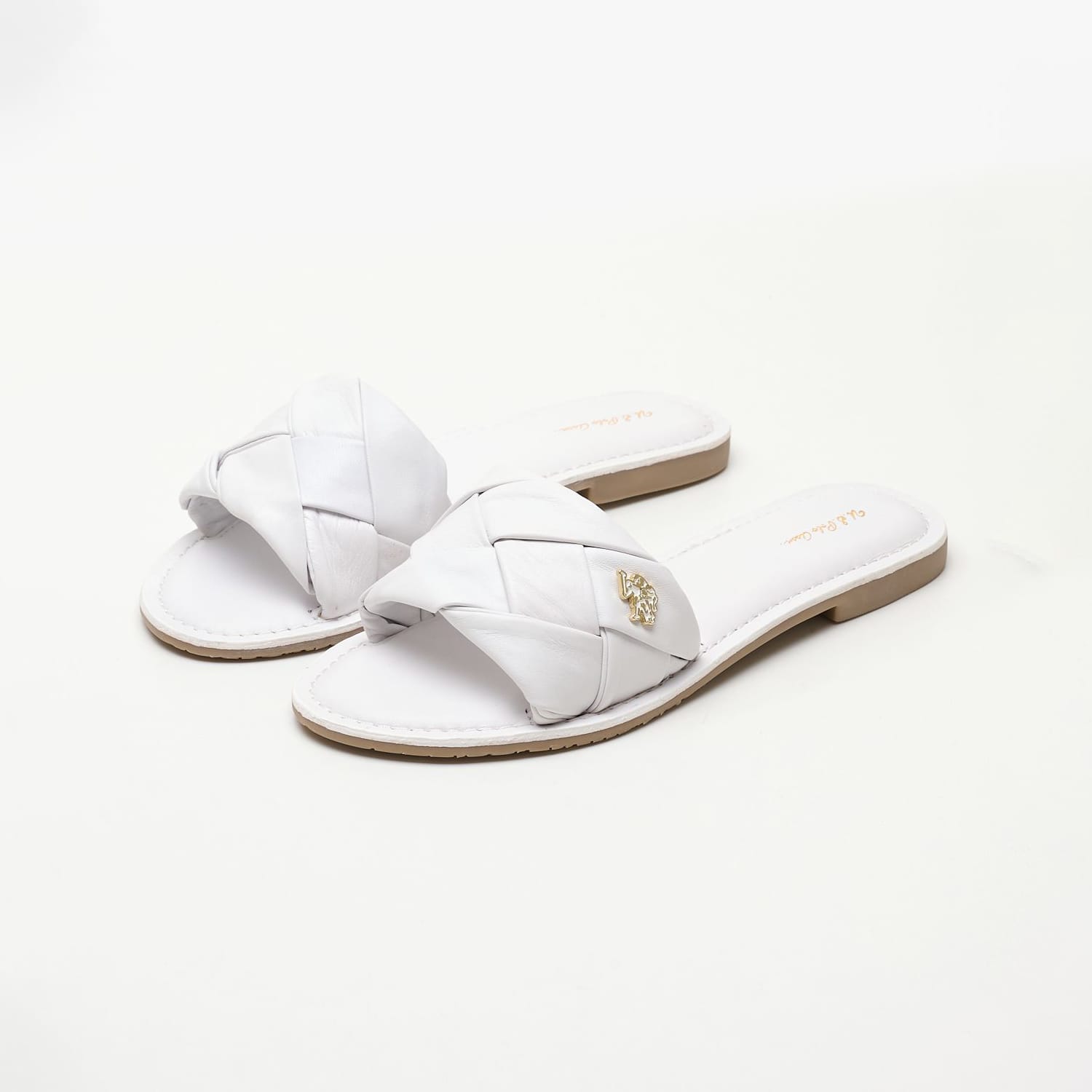 Γυναικεία Flats Linda003 Άσπρο Δέρμα U.S. Polo Assn. Γυναικεία Flats Linda003 Άσπρο Δέρμα U.S. Polo Assn.
