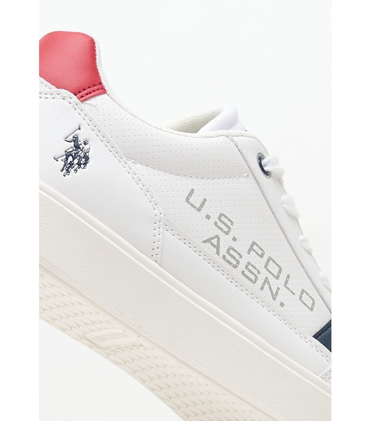 Ανδρικά Παπούτσια Casual Tymes004 Άσπρο ECOleather U.S. Polo Assn.