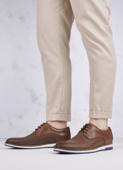 Ανδρικά Παπούτσια Δετά V1616 Ταμπά Δέρμα Boss shoes