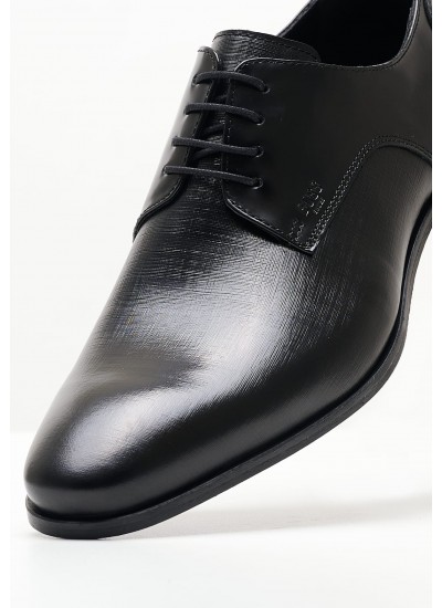 Men Shoes V4972.Glm Black Leather Boss shoes