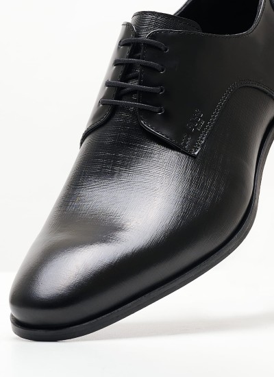 Men Shoes V4972.Glm Black Leather Boss shoes